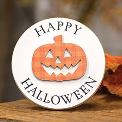 Happy Halloween Jack Circle Easel Sign