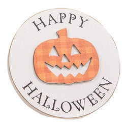 Happy Halloween Jack Circle Easel Sign