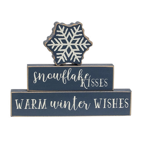 3/Set Snowflake Kisses Stacking Blocks