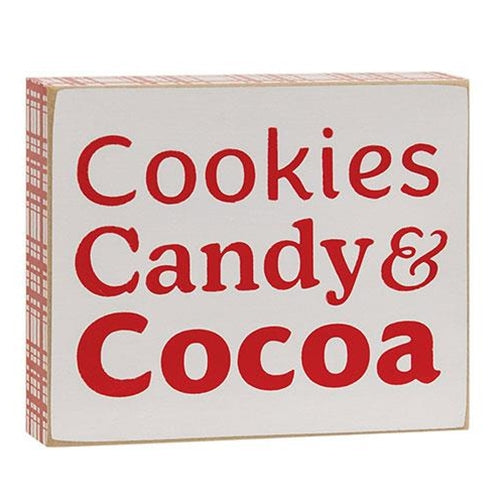 Cookies Candy & Cocoa Box Sign