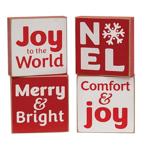 Joy to the World Square Block 4 Asstd.