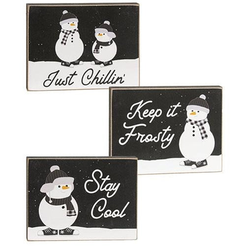 Stay Cool Snowman Block 3 Asstd.