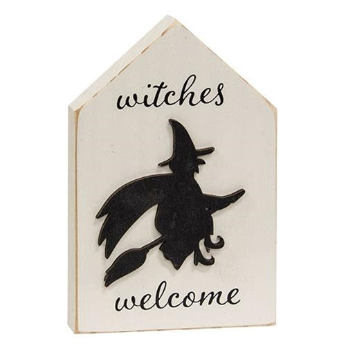 Witches Welcome Silhouette Block