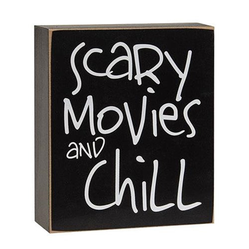Scary Movies and Chill Box Sign