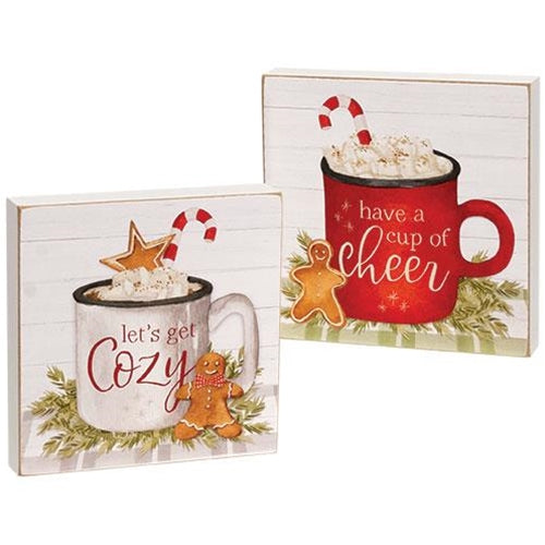 Cup of Cheer Mini Box Sign 2 Asstd.