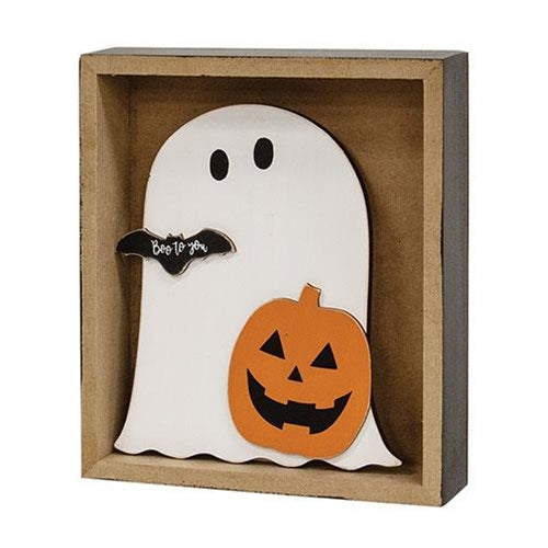 2/Set Ghosts & Goblins Box Sign With Ghost & Jack Easel