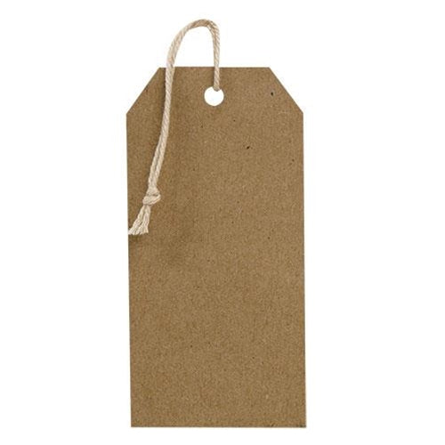 6/Pkg. Large Kraft Paper String Tags