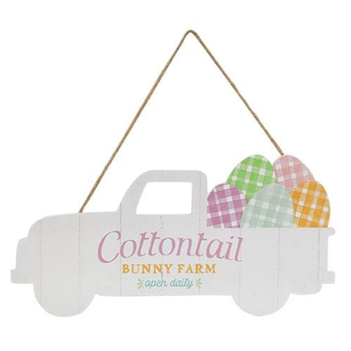 Cottontail Bunny Farm Easter Egg Truck Sign