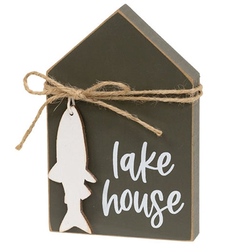 Lake House Wooden Block Sitter