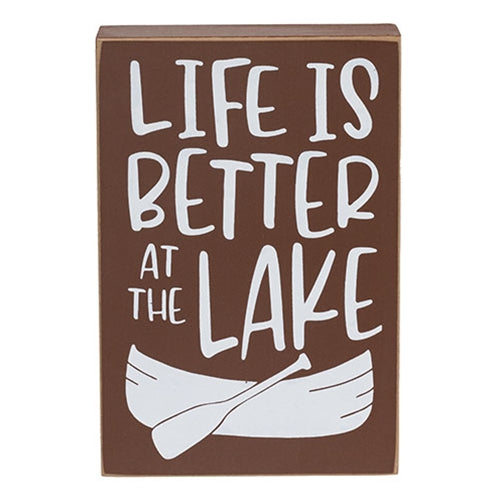 Life Is Better at the Lake Boat Box Sign