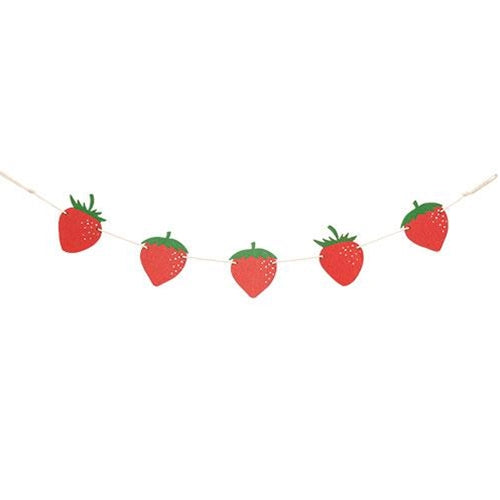 Wooden Strawberry Mini Garland