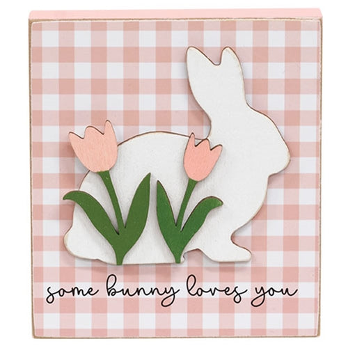 Some Bunny Loves You Bunny & Tulip Block