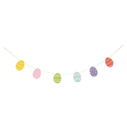 Wooden Easter Egg Mini Garland