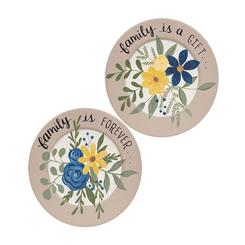 Family Gift Forever Floral Plate 2 Asstd.