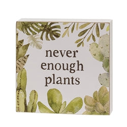 Plants Are My Therapy Box Sign 2 Asstd.