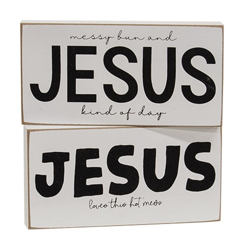 Jesus Kind of Day Block Sign 2 Asstd.