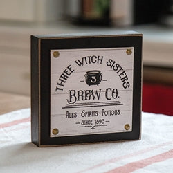 Three Witch Sisters Layered Box Sign