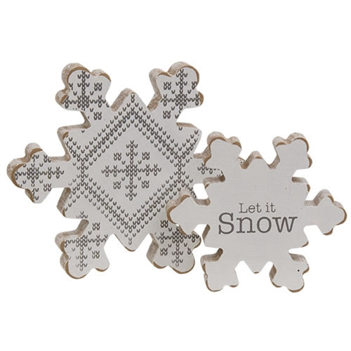 2/Set Let It Snow Sweater Snowflake Chunky Sitters