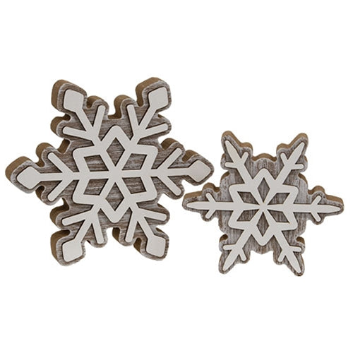 2/Set Layered Chunky Snowflake Sitters