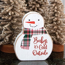 Baby It's Cold Outside Chunky Snowman Sitter