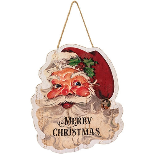 Vintage "Merry Christmas" Santa Sign