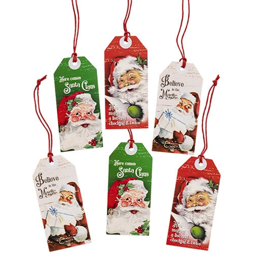 3/Set Vintage Santa Gift Tags