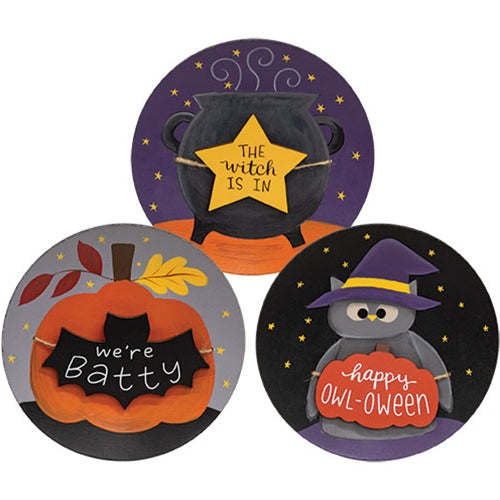 Halloween Charm Plate 3 Asstd.