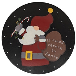 Gnome Santa Mini Plate 2 Asstd.