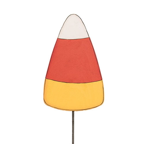 Candy Corn Planter Stake 10.75"H