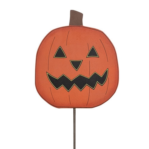 Jack O'Lantern Planter Stake 10"H