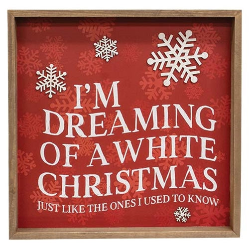 Dreaming of a White Christmas Snowflakes Frame