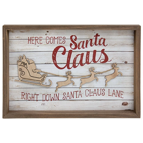 Here Comes Santa Claus Sleigh Ride Frame