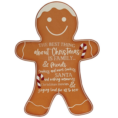 Best Thing About Christmas Hanging Gingerbread Sign