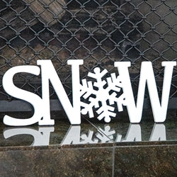 Glittered "Snow" Cutout Sign