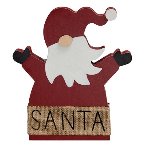 Wooden Burlap Belt Santa Sitter