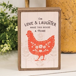 Love & Laughter Home Mini Box Sign