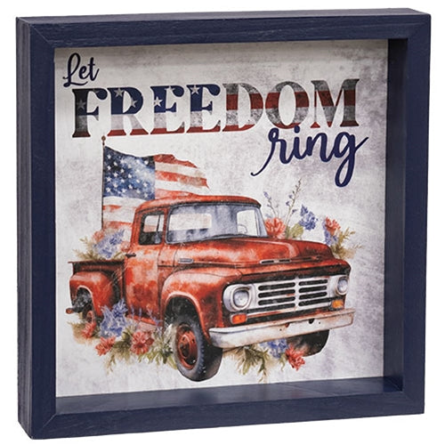 Let Freedom Ring Americana Truck Inset Box Sign