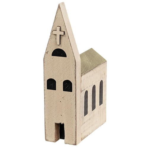 Primitive Wooden Block Church