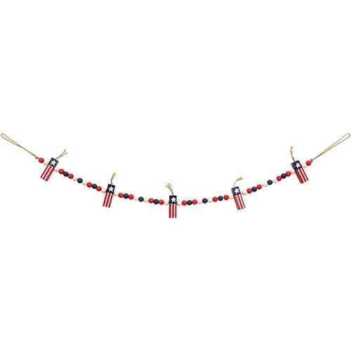 Wooden Beaded Firecracker Garland