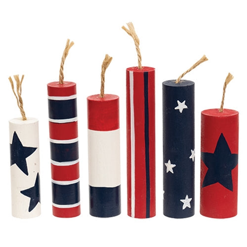 6/Set - Wooden Firecrackers