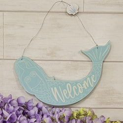 Welcome Mermaid Wall Hanger