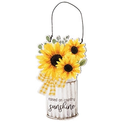 Hello Sunshine Sunflower Ornament - 3 Asstd.