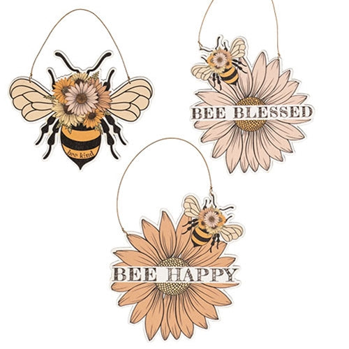 3/Set - Blessed Bee Flower Ornaments