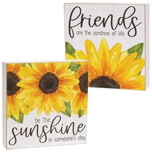 Be the Sunshine Sunflower Square Box Sign - 2 Asstd.