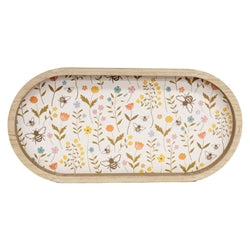 Bee Flower Oval Tray