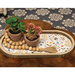 Bee Flower Oval Tray