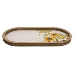 Bumble Bee & Flower Oval Tray