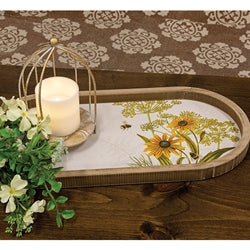 Bumble Bee & Flower Oval Tray