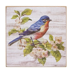 Welcome Spring Bluebird Square Block - 3 Asstd.