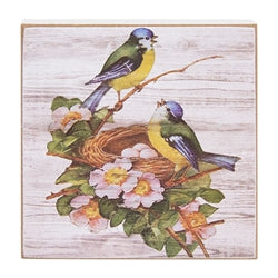 Welcome Spring Bluebird Square Block - 3 Asstd.